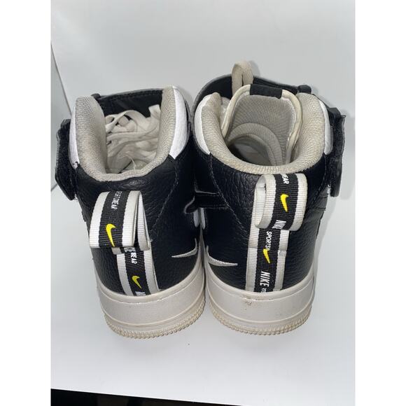 Nike Air Force 1 Mid 07 LV8, 804609-103, White/Black, Mens Basketball, Size 8 - Picture 5 of 12